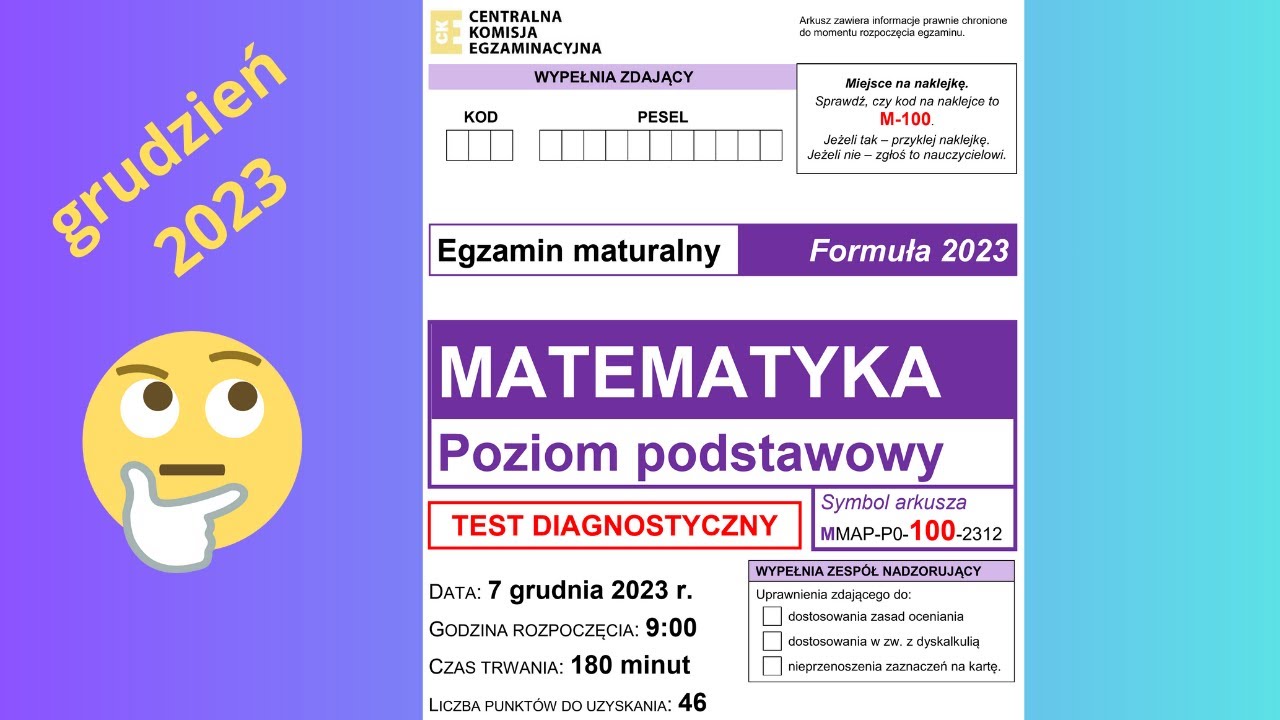 🤔 Próbna matura CKE z matematyki- 2023 grudzień. Zad.4 Nierówność z ||.