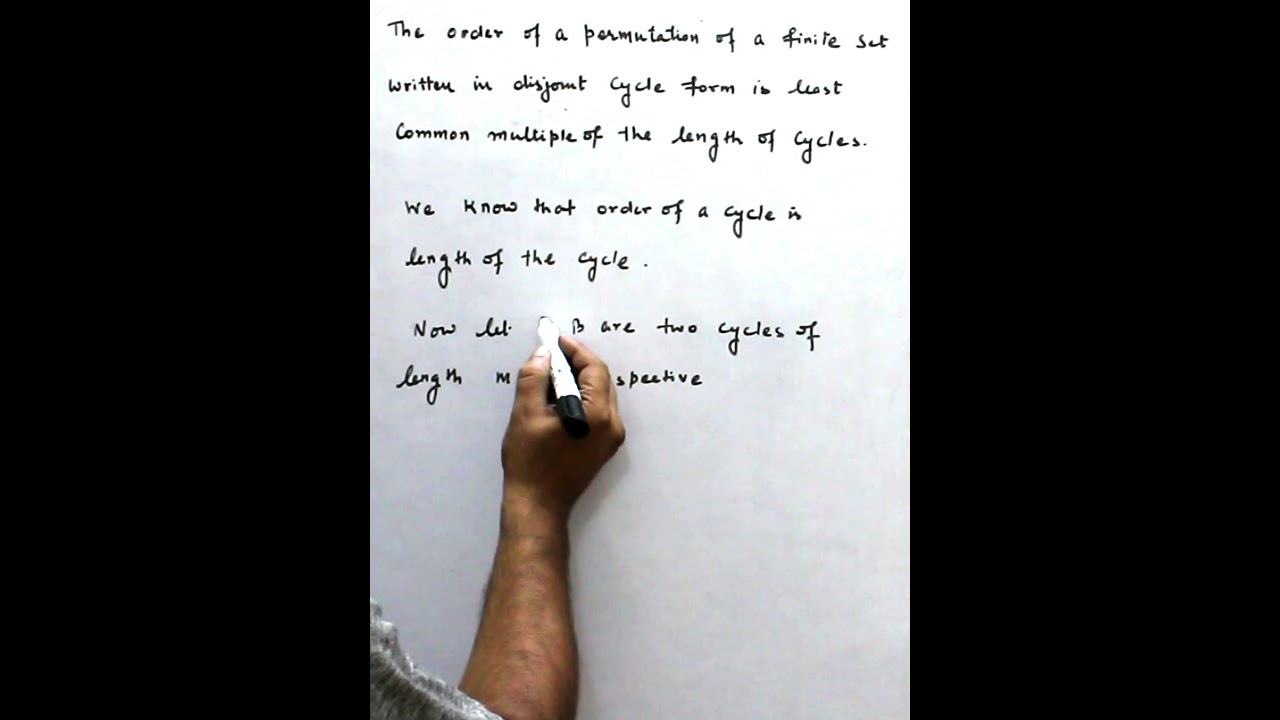 order of a permutation is lcm of length of disjoint cycles