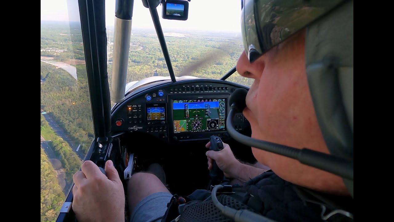 Carbon Cub FX-3 Practice on Grass Strip