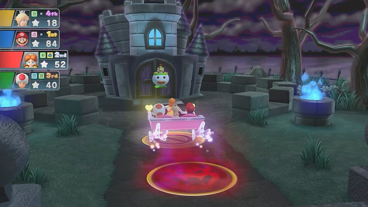 Mario Party 10 Mario Party #1010 Mario vs Daisy vs Toad vs Rosalina Haunted Trail Master Difficulty