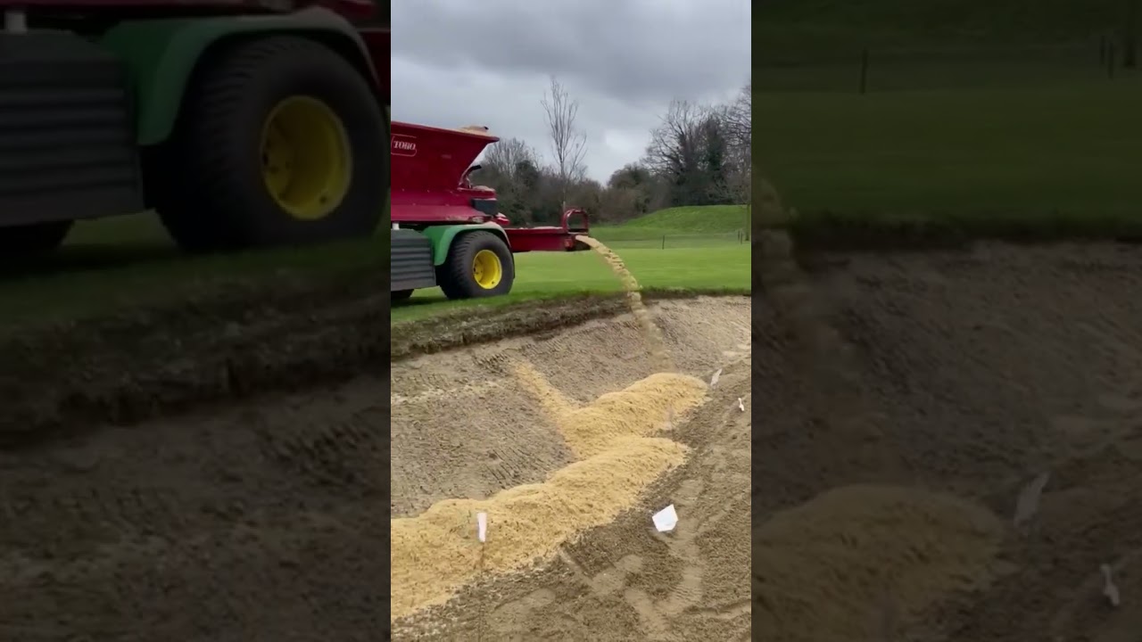 Top up those bunkers #greenkeeping #golfcourse #agronomy #golf
