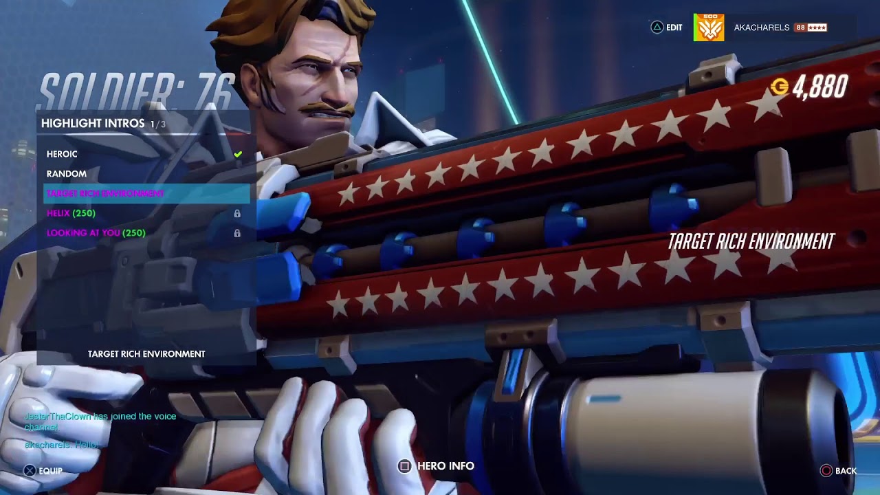 Overwatch: Soldier Daredevil: 76 Skin All Emotes, Poses, Intros & Weapons + First Person (Epic)