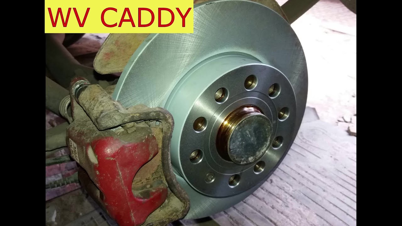 замена задних тормозных колодок , дисков , тросов ручника WV CADDY