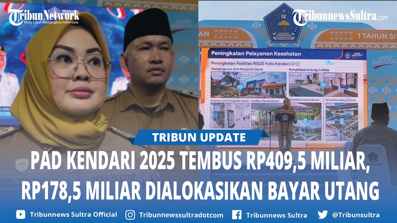 Pendapatan Asli Daerah Kota Kendari 2025 Naik Jadi Rp409,5 Miliar, Dipakai Bayar Utang Rp178,5 M