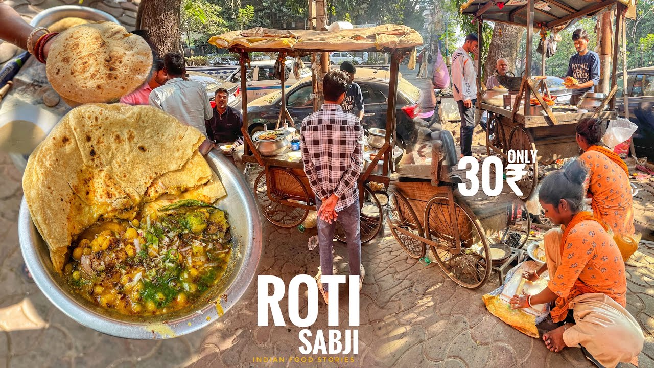 Early Morning Breakfast In India | 4 Roti With Mix Sabji | Malpua | 20₹ Only | @IndianFoodStories1 