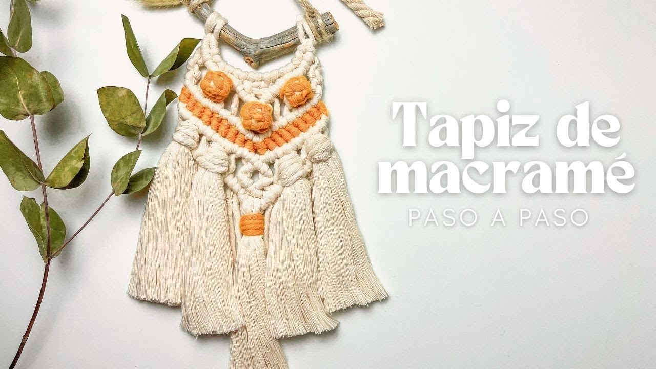 TAPIZ DE MACRAMÉ PASO A PASO CON NUDOS FÁCILES desde CERO