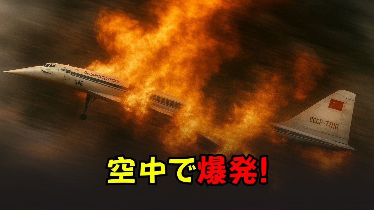 ソ連超音速の誇りが灰に!25万人の前でTu-144空中爆発|パリ航空ショー1973