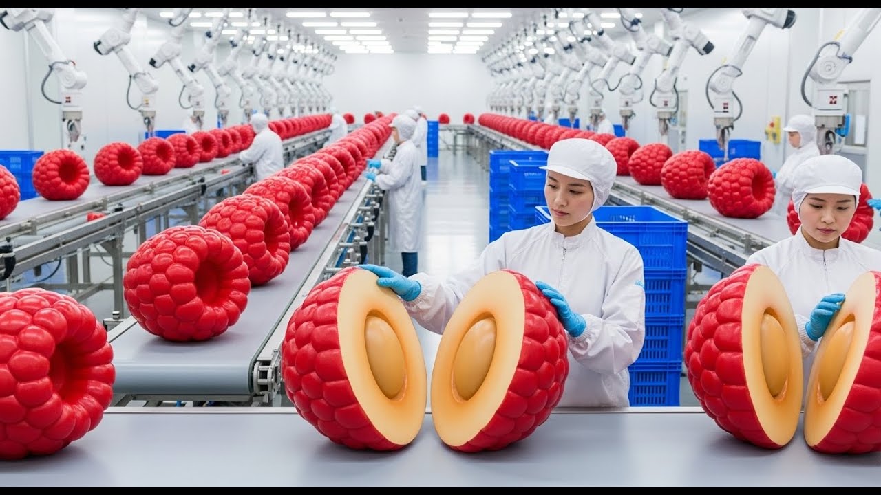 Inside the Factory: How Raspberry Powder Is Made From Fresh Berries (Full Process)**