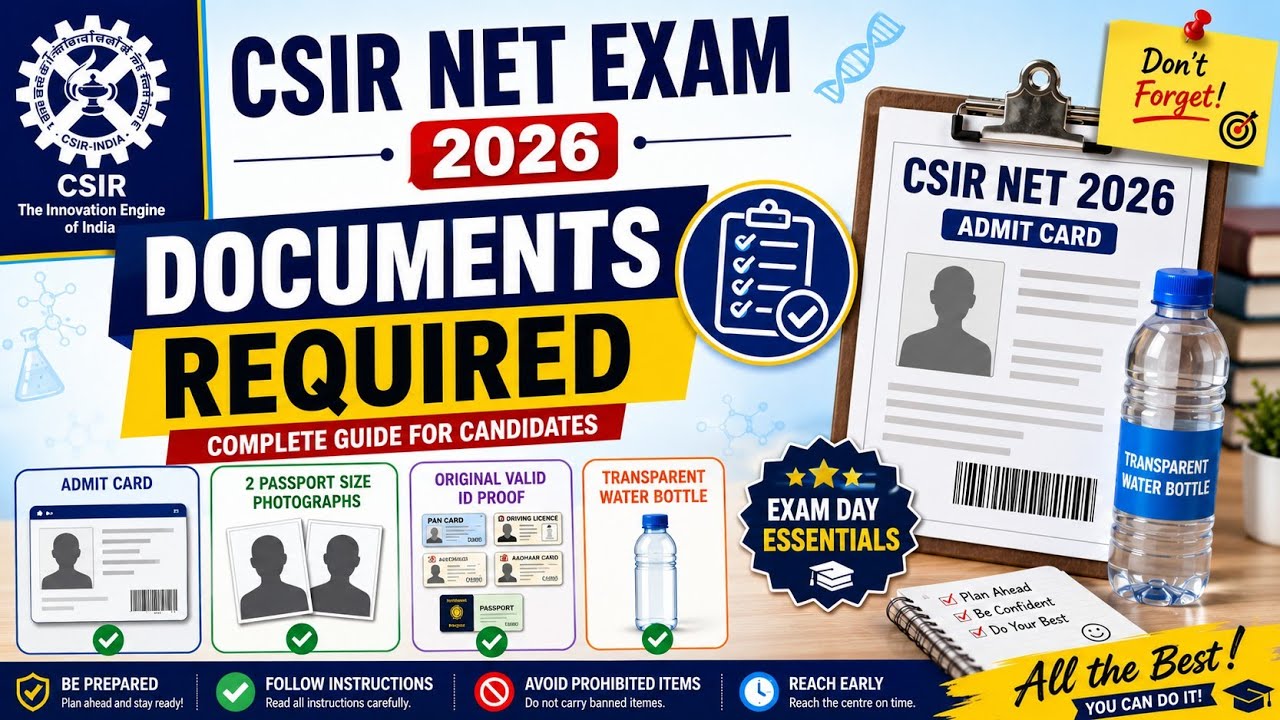 CSIR NET Documents Required |Admit Card Instructions | Exam Day Checklist |Don't Make These Mistakes