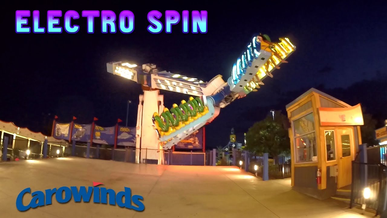 ELECTRO SPIN at Night/ Carowinds