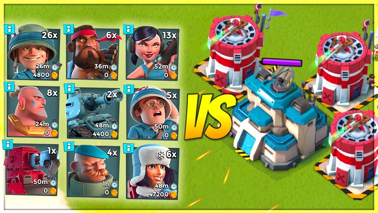 Boom Beach 3 MAX SIMO Prototypes VS EVERY SINGLE Troop! Insane Damage!