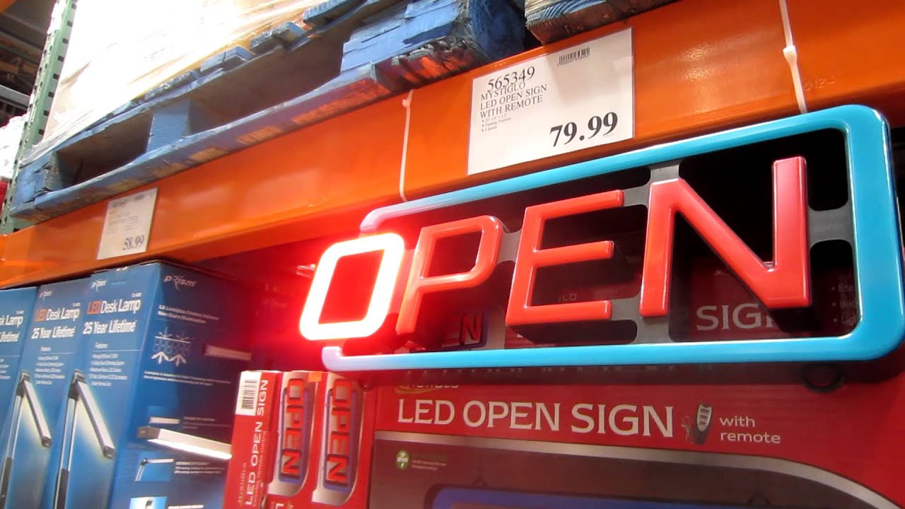 LED Open sign made of neon