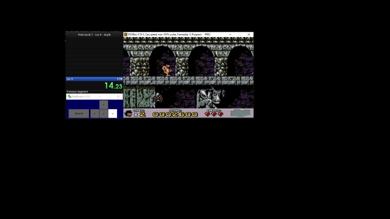 Prehistorik 2 - speedrun (Any% Level 9) - Single Bat Strat Major Skip to Boss Room - WR 54.39