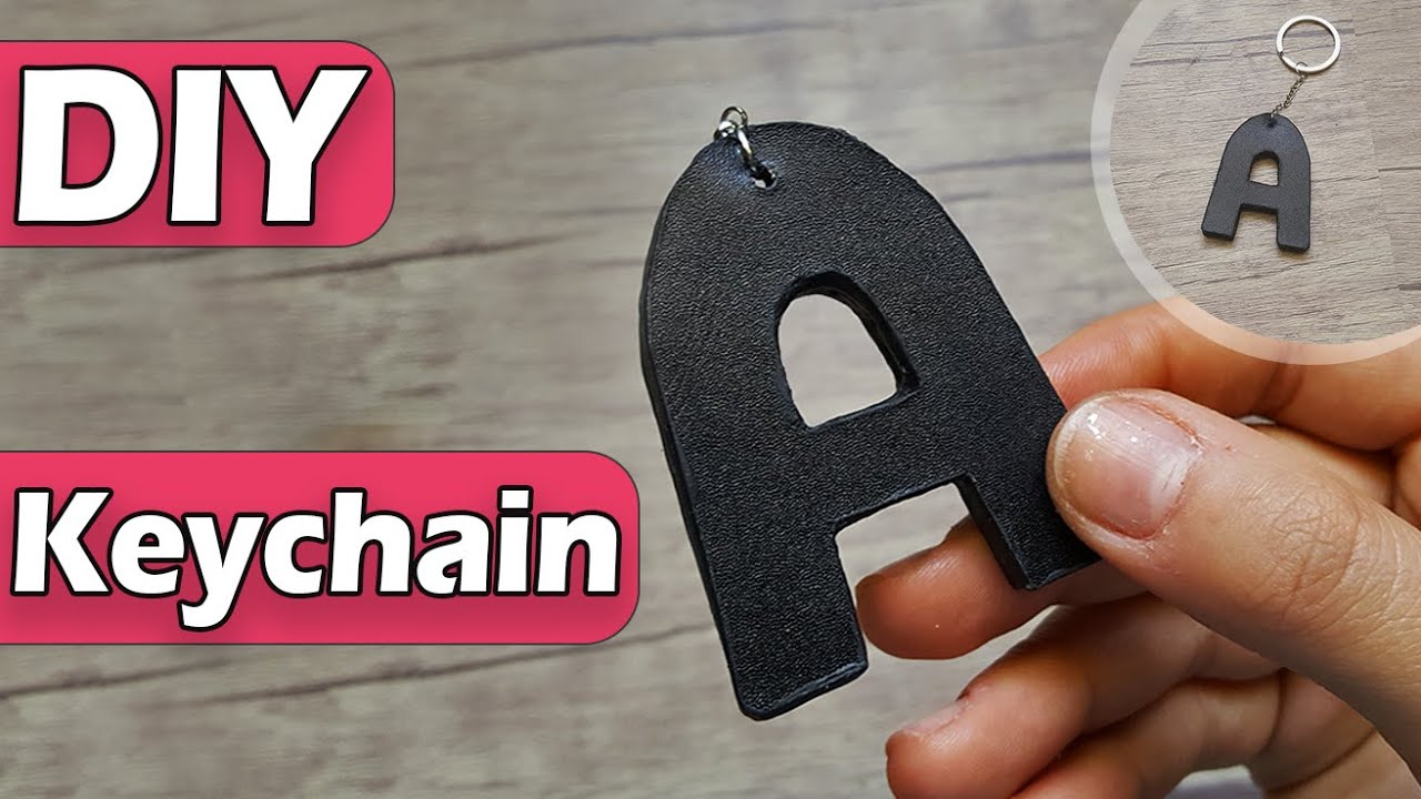 How to Make Leather Keychain //Make Leather Word // DIY