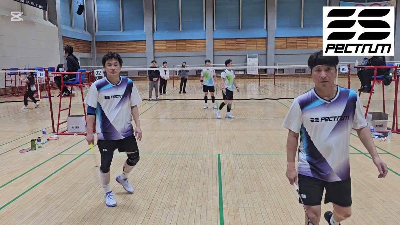 라이더X러브올스포츠전국오픈 배드민턴대회  40/45/50대 남복 A조 결승장천웅/진영근 vs 김영근/강병수