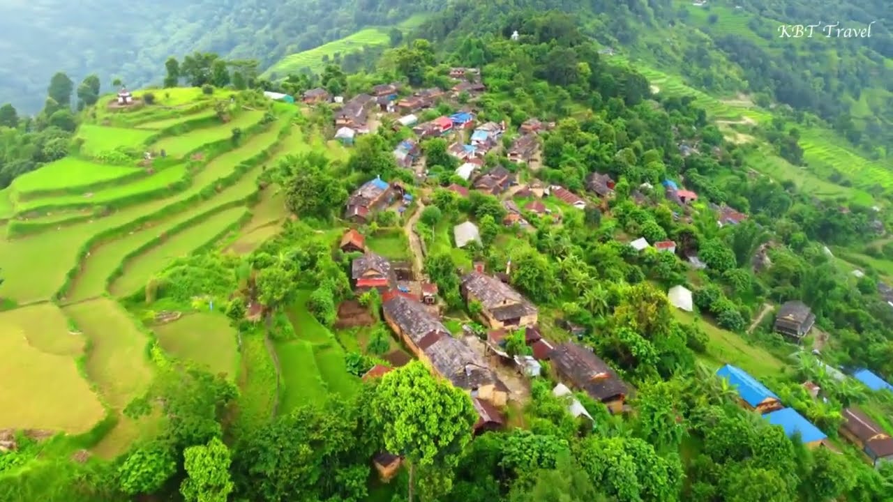 OMG! Nepal | गुरुङ गाउँ भाचोक  | 4k Drone Shots Bhachok Village