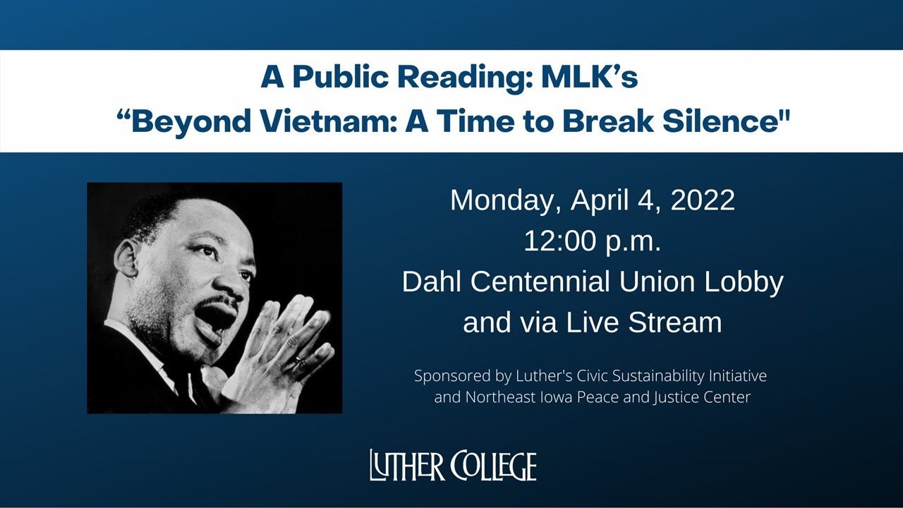 A Public Reading: MLK’s “A Time to Break Silence”