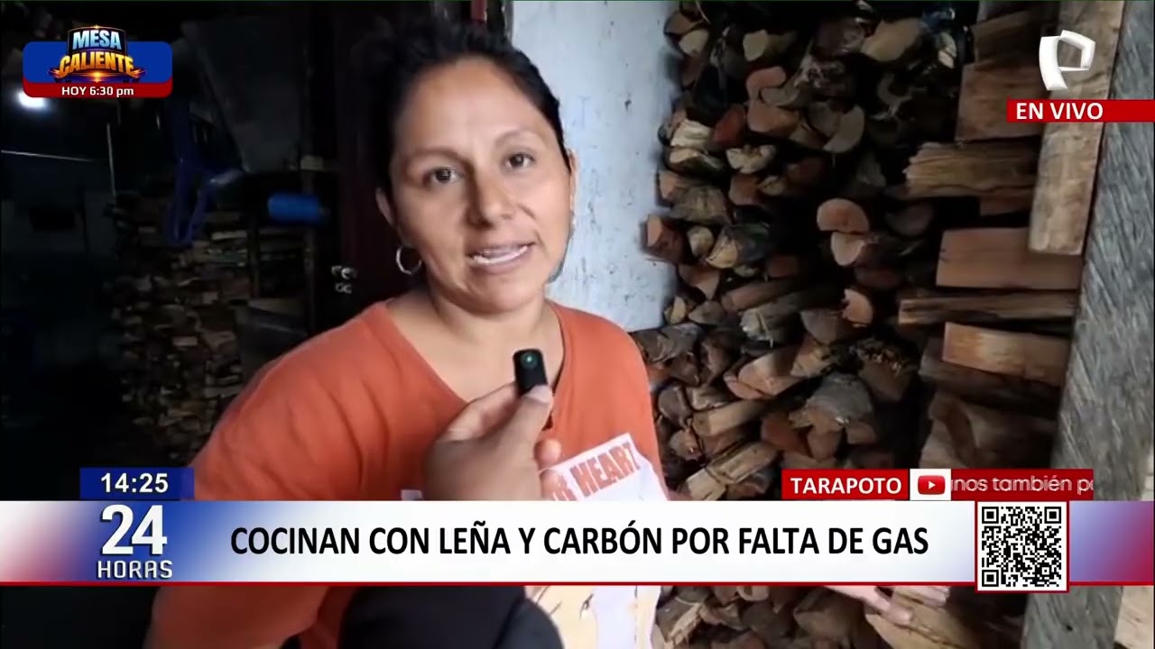 Escasez de gas obliga a familias a cocinar con leña y carbón en Tarapoto