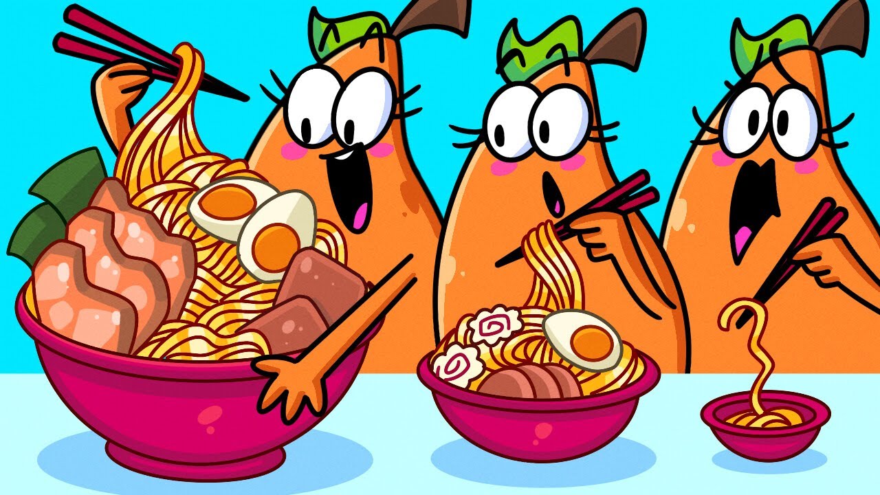 Big, Medium and Small Plate || Funny Hacks by Pear Couple