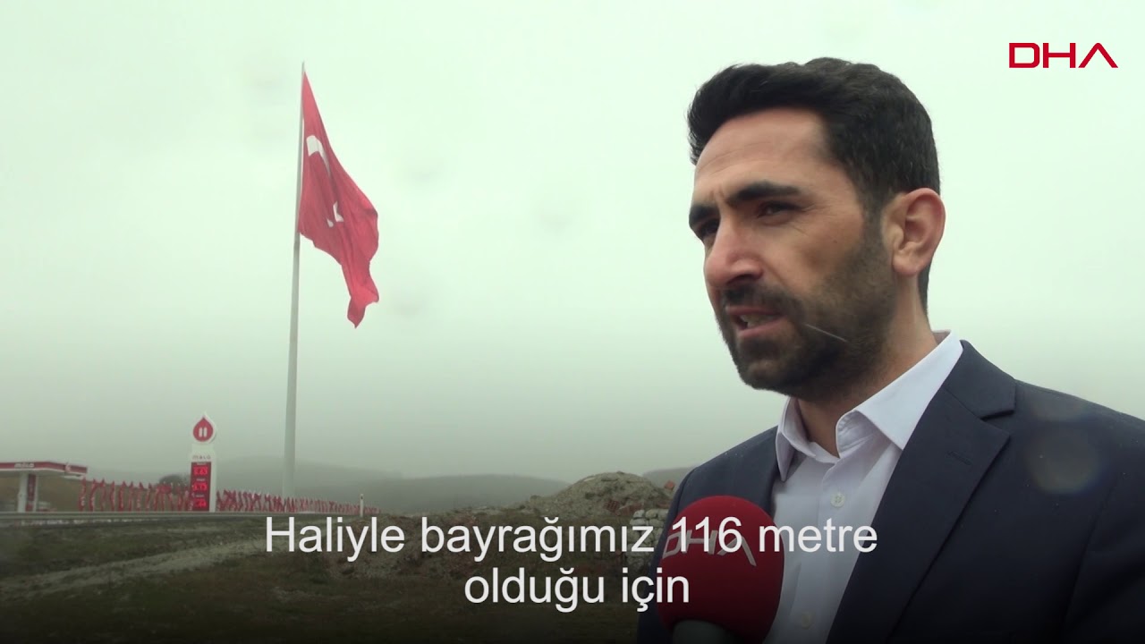 2 bin metrekarelik Türk bayrağı, Samsun'da dalgalanıyor