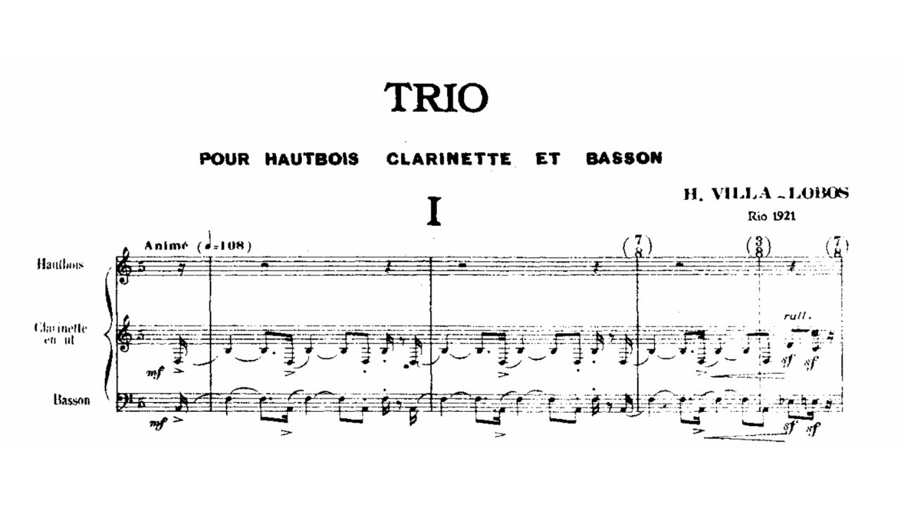 Heitor Villa-Lobos: Trio d'anches, W182 (1921)