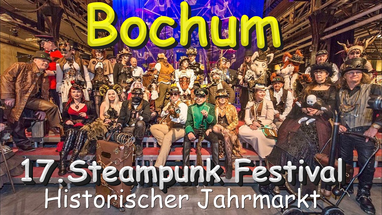 17.Steampunk Historischer Jahrmarkt in Bochum 2026 mit Modenschau Amazing Footage Germany🇩🇪👍❤️