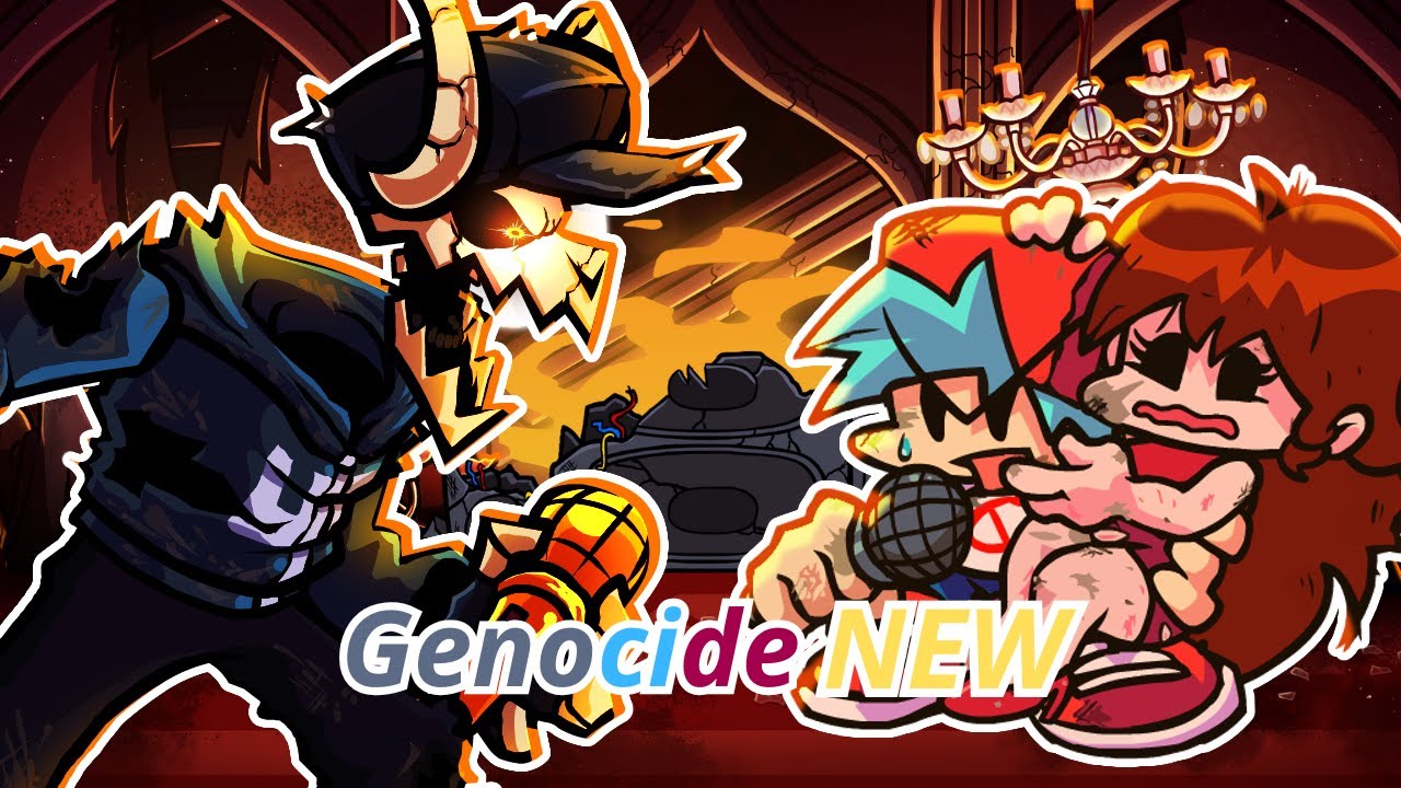 FNF Genocide NEW but BF is rescuing GF and GF is helping him