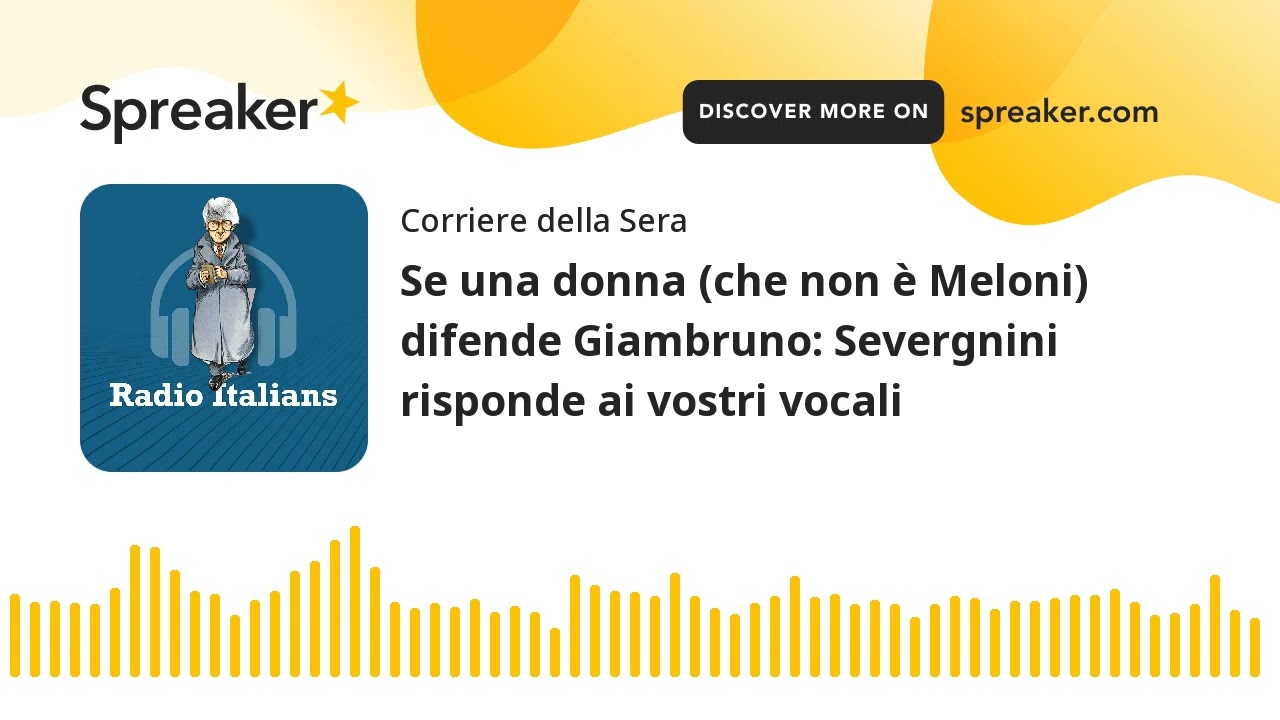 Se una donna (che non è Meloni) difende Giambruno: Severgnini risponde ai vostri vocali