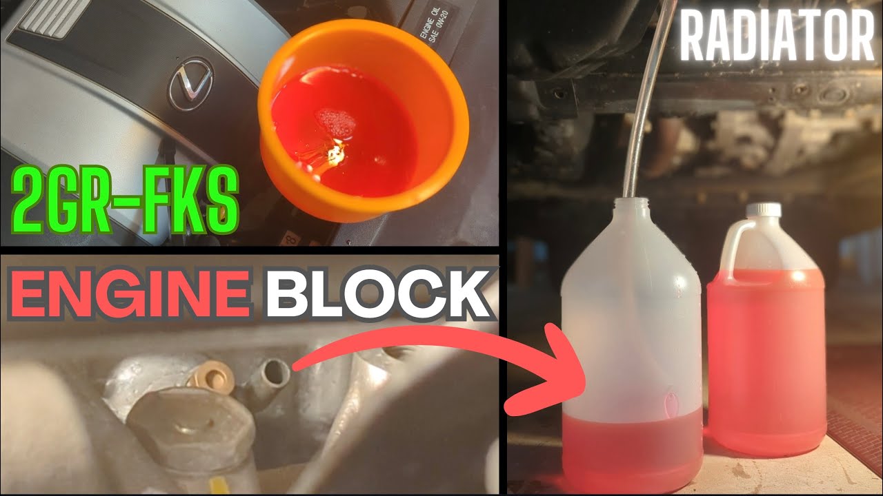 Замена и прокачка охлаждающей жидкости двигателя Toyota Lexus (2GR-FKS V6) #2gr #coolant #lexusrx
