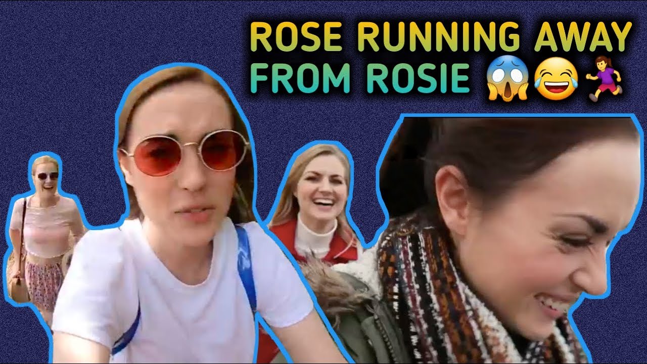 ROSE RUNNING AWAY FROM ROSIE IN PUBLIC
