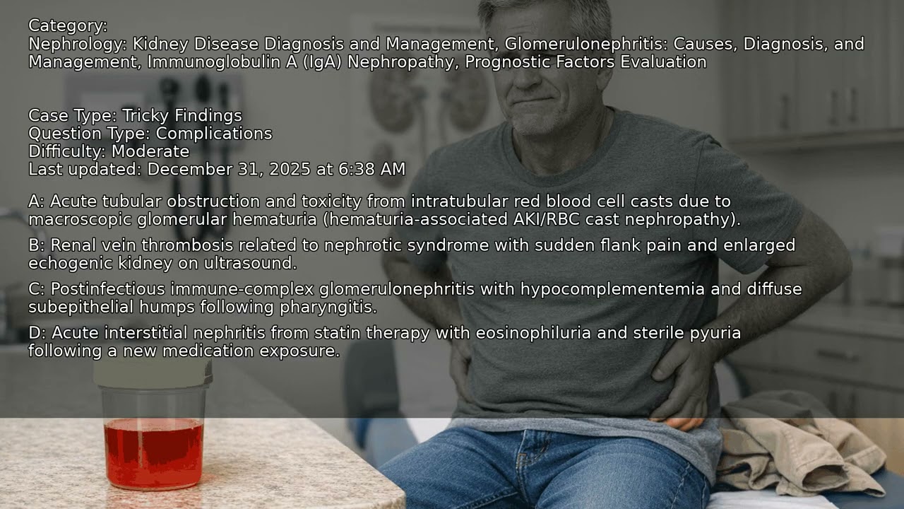Prognostic Factors Evaluation, Immunoglobulin A (IgA) Nephropathy, Glomerulonephritis: Causes, Diagn
