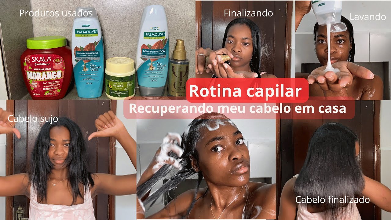 ROTINA CAPILAR . Meu cabelo se afinou de novo 🤦🏾‍♀️. Tentando recuperar em casa