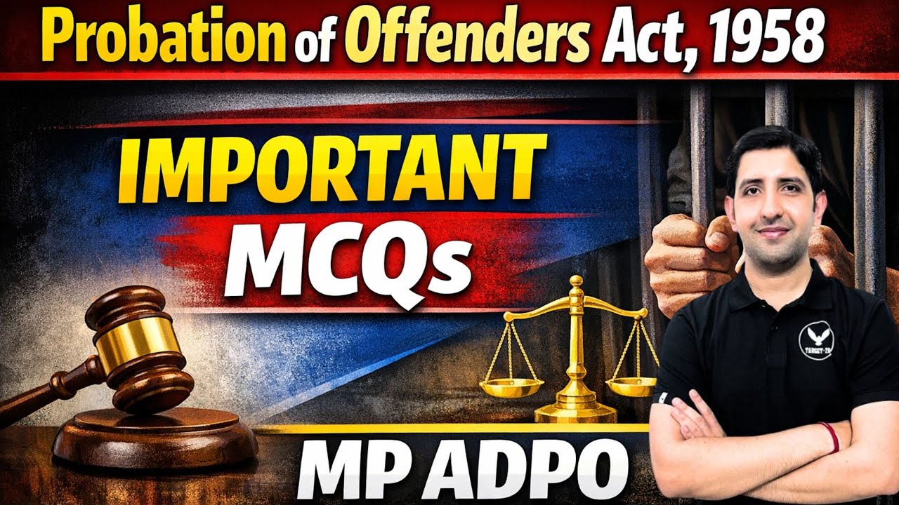 MP ADPO | Probation of Offenders Act, 1958 | Important MCQs | Exam Oriented Questions