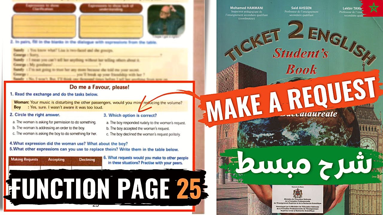 making and responding to requests 2 bac | ticket 2 english page 25