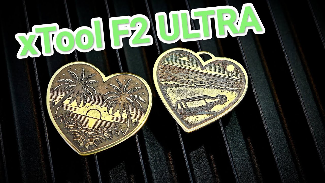 xTool F2 ULTRA - 2 кулона из латуни легко!