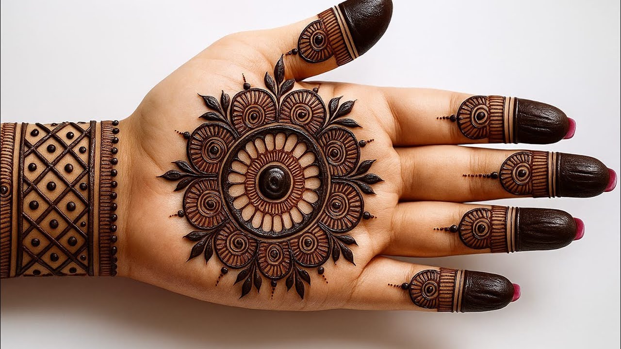Mahashravatri special mehndi design || simple mehndi design ||gol tikki mehndi design 