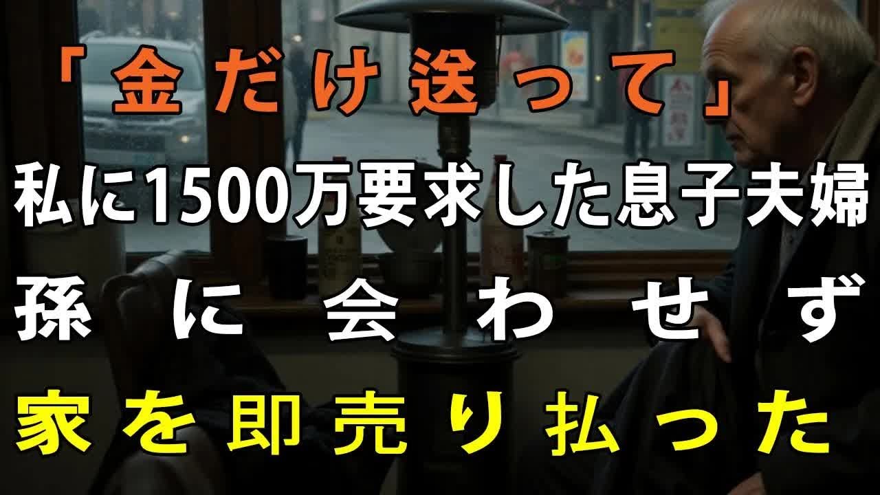 「金だけ送って」新築費用の頭金1500万も払ったのに初孫に会わせない息子夫婦。ある日、私は息子夫婦の陰口を聞いてしまい即座に家を売り払ってやった結果【シニアライフ】【60代以上の方