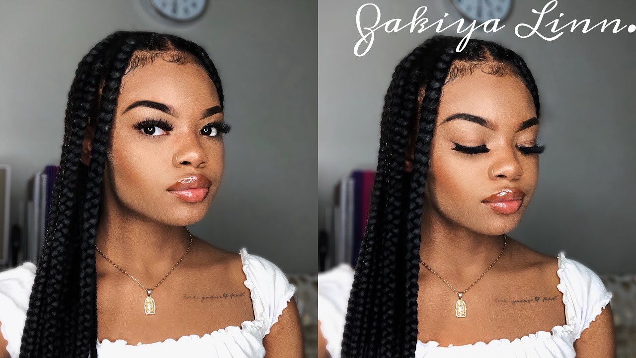 HOW TO: EASY KNOTLESS BOX BRAIDS | (No Feed-In Method)| ZAKIYA LINN.
