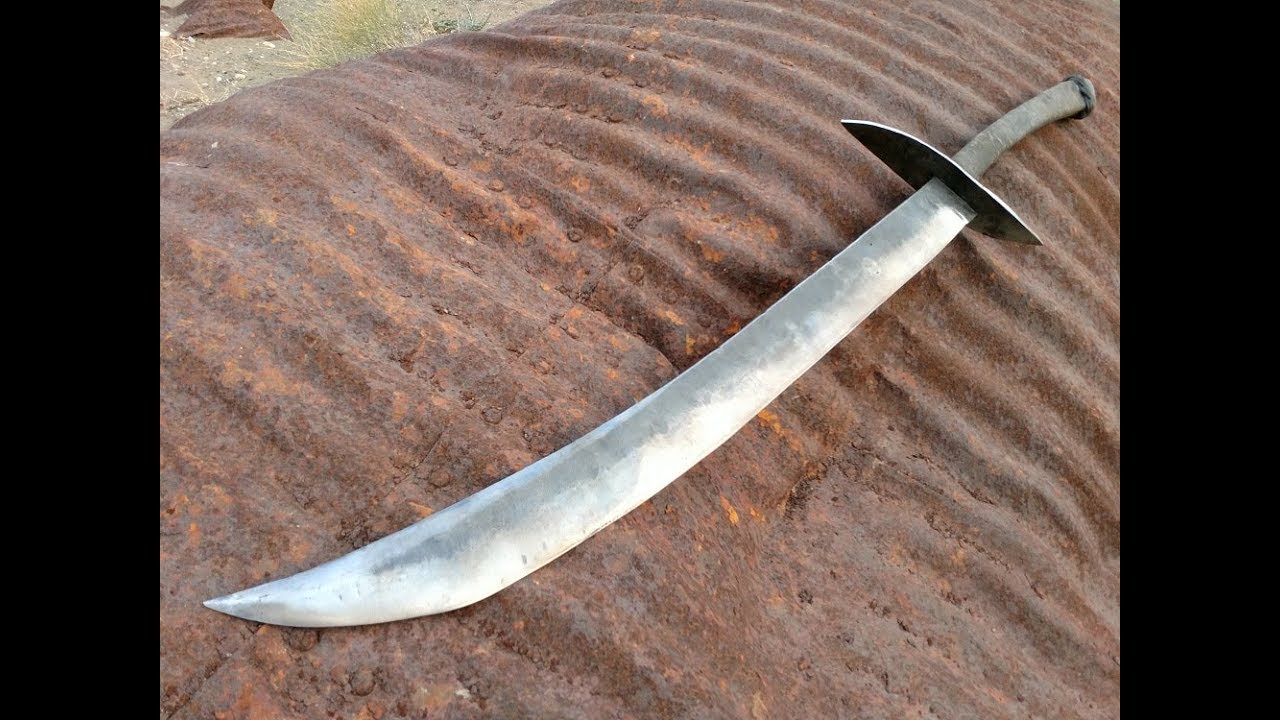 Post Apocalyptic War Blade. Forging a Giant Blade from a Leaf Spring