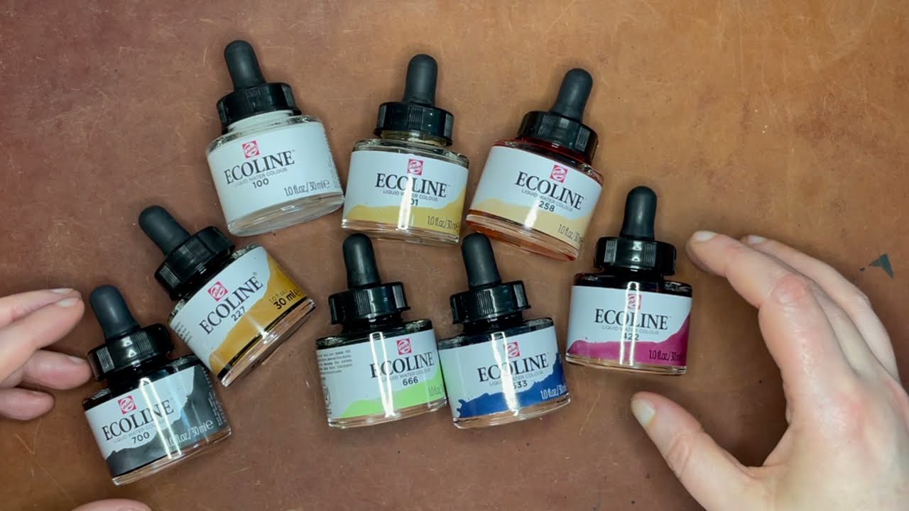 Ecoline Liquid Watercolor Swatching