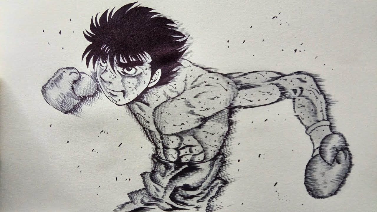 DIBUJANDO A IPPO MAKUNOUCHI (HAJIME NO IPPO) - DRAWING MANGA