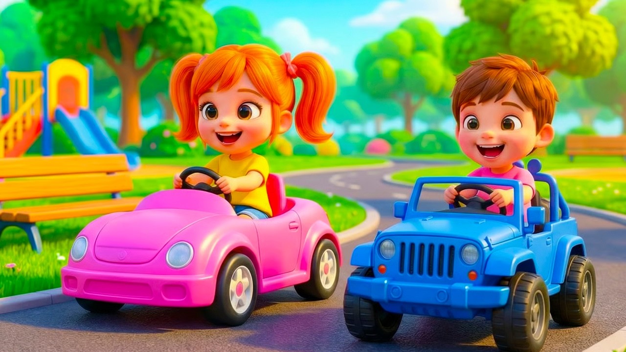 🩷💚💛🚗 🚗 🚗 رحلة سيارات ممتعة للأطفال | Happy Car Ride for Kids | Paseo divertido en coche🩷💚