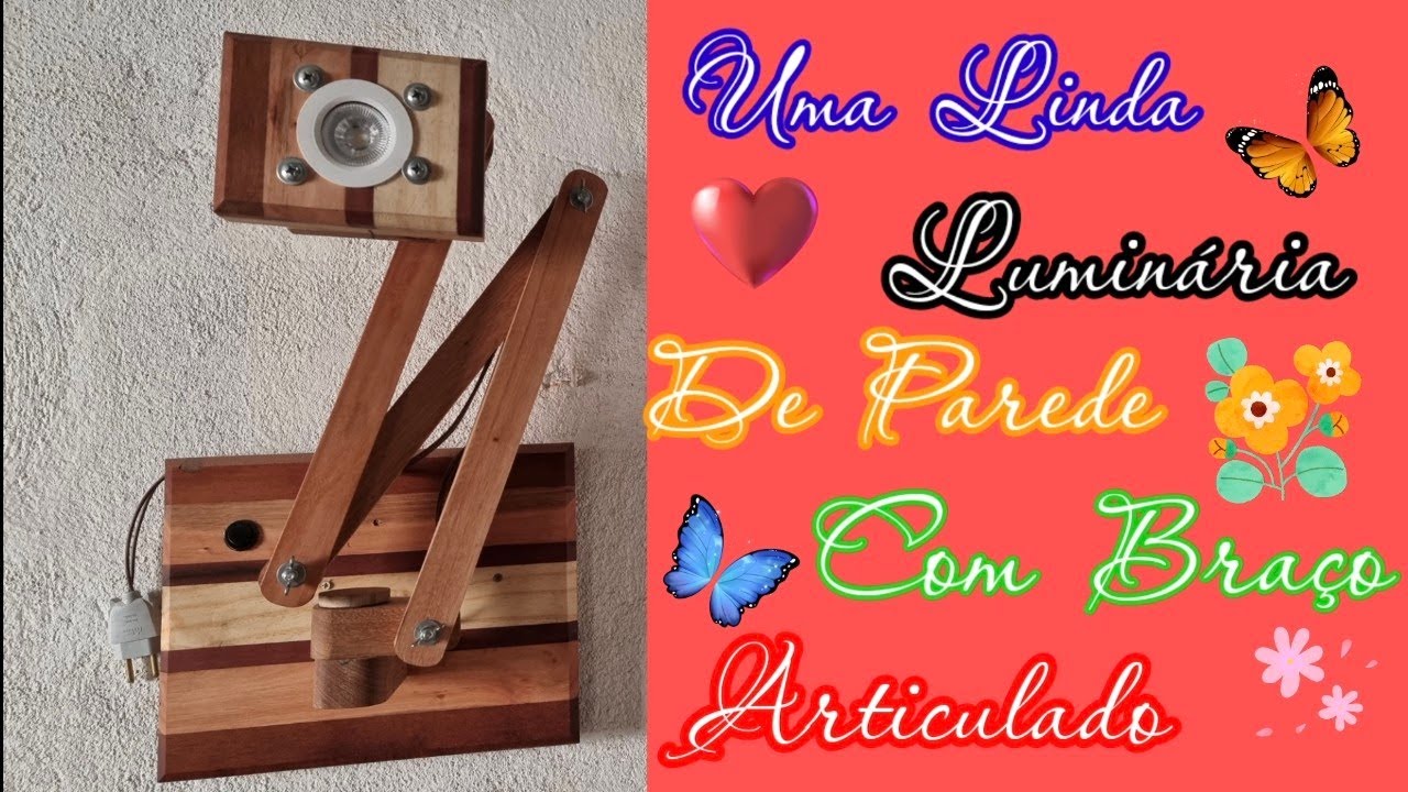 uma excelente ideia para luminária com braço articulado