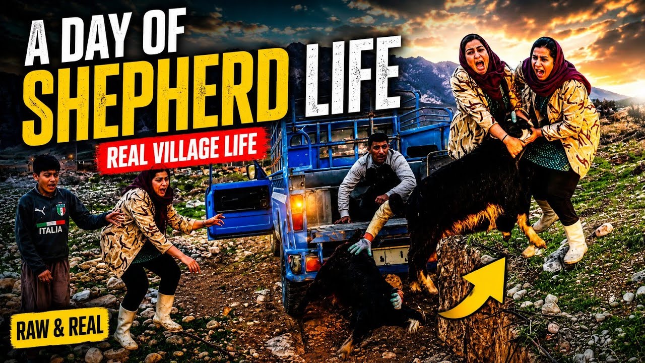 A Full Day of Shepherd Life in the Mountains | Real Village Life