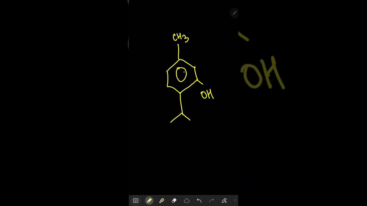 Easy Organic 🔥 Menthol Structure #chemistry #organic #menthol