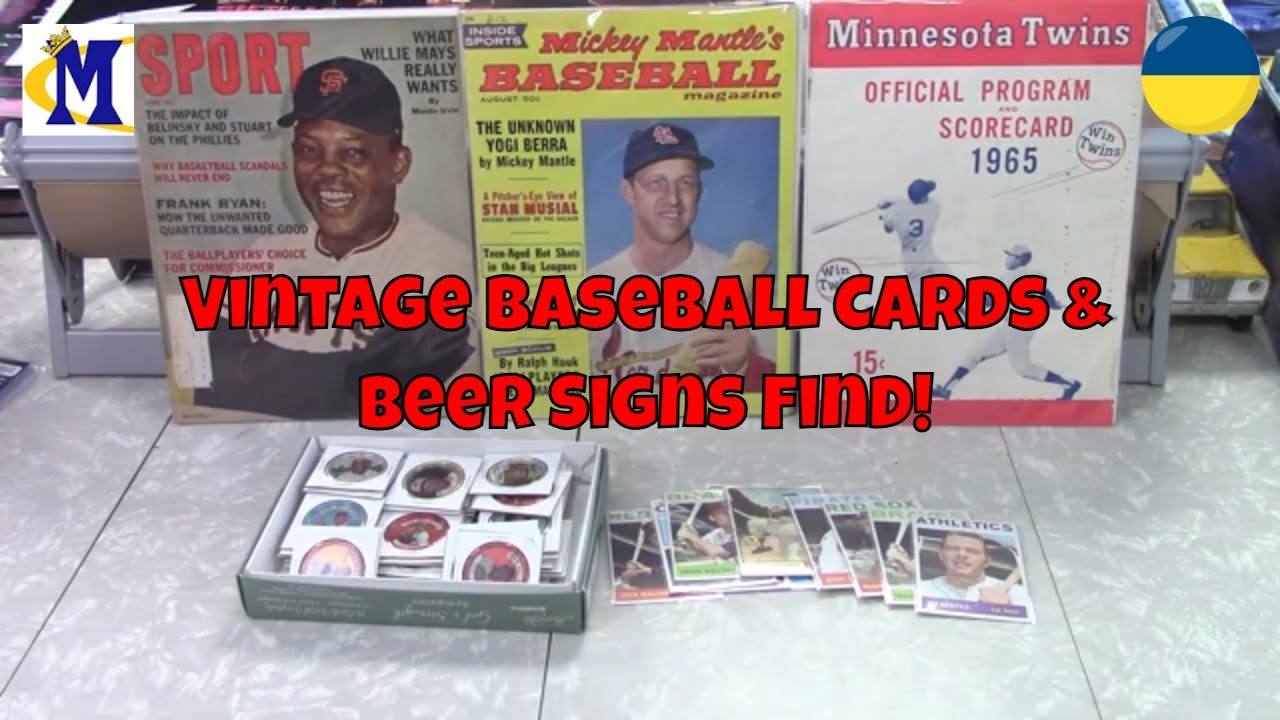 Vintage Baseball Trading Cards & Beer Signs Find!