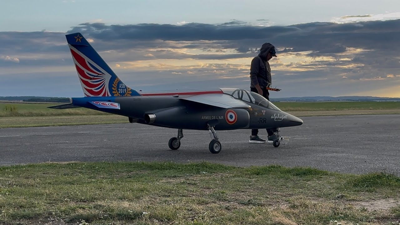 XXXL Alpha Jet 1:2,5 scale RC Jet 2x Kingtech 450  by Marco 3rd flight