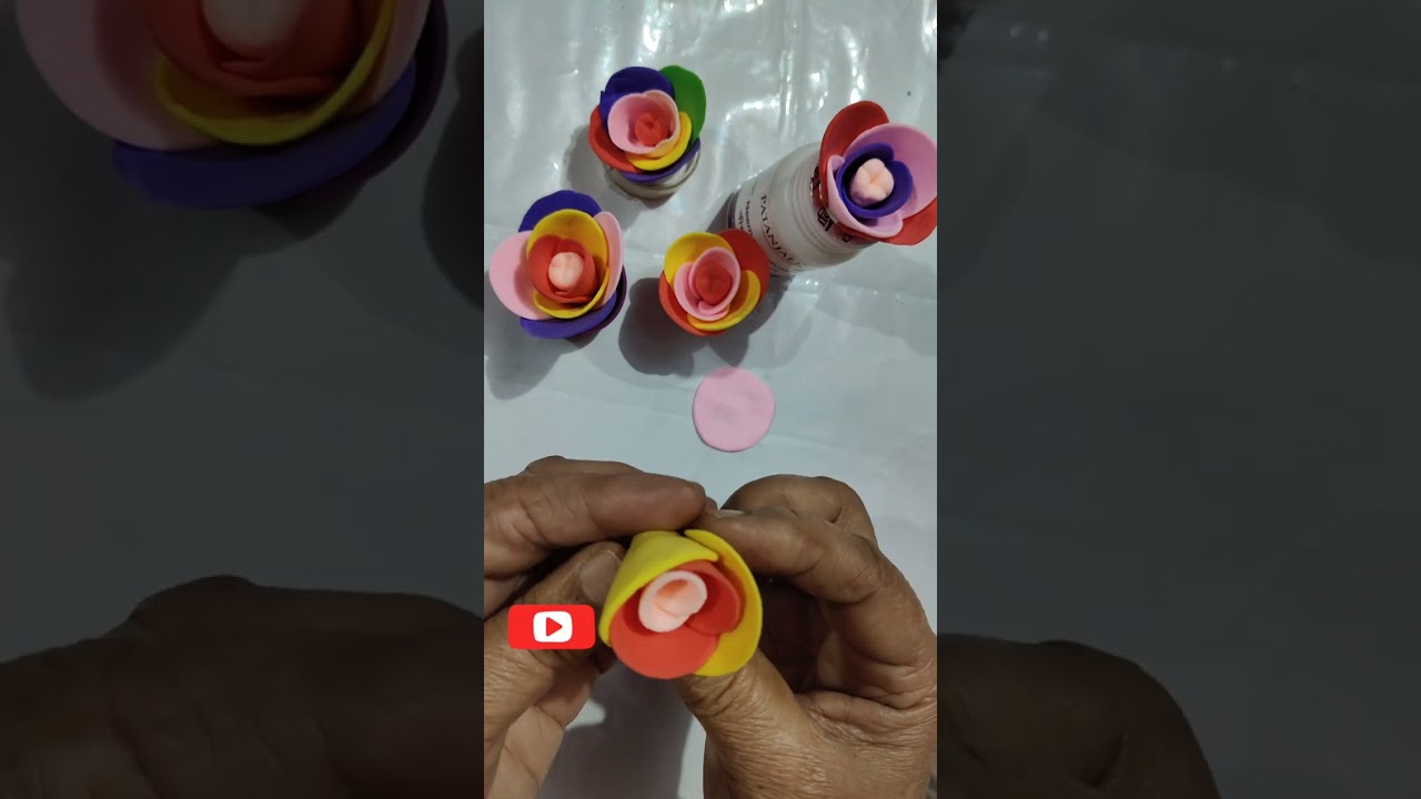 #Cley Craft #Beautiful Rose flower 🌹🌹 Diy ll  Rose flower 🌺🌺 ll