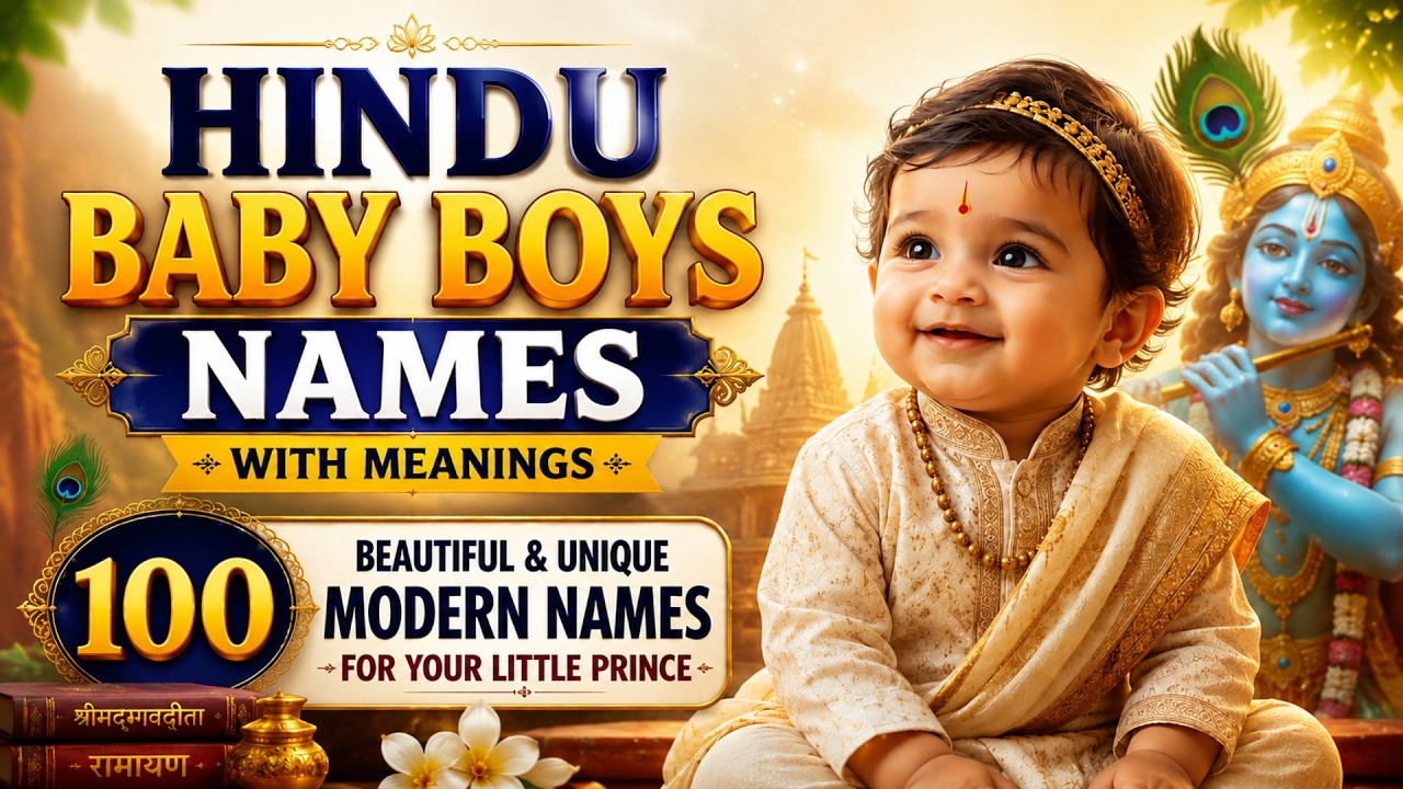 50 Hindu Baby Boy Names with Meanings | Unique & Modern Indian Baby Names 2026 | Boy Names