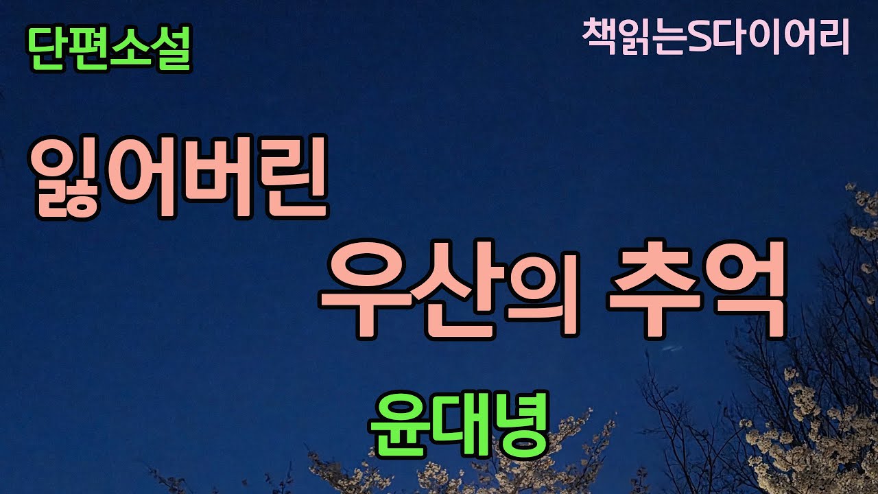 (새 작품) 마침내 그녀가 나를 알아 보고야 말았다 / 윤대녕 / 오디오북#단편소설듣기#책읽어주는여자